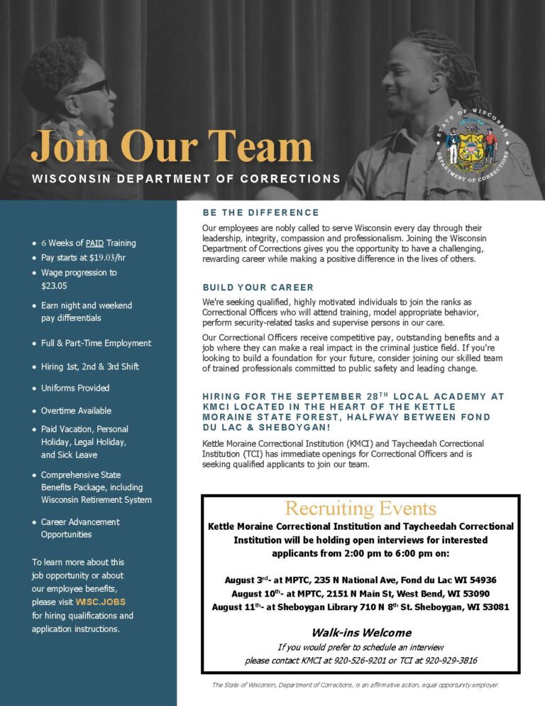 Kettle Moraine Correctional Institution and Taycheedah Correctional