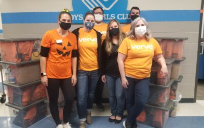 VERVE SURPRISES BOYS & GIRLS CLUB YOUTH WITH 38 BINS OF SUPPLIES ASSEMBLED BY TEAM MEMBERS