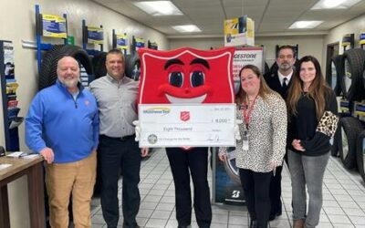 Matthews Tire Gifts $8,000 to The Salvation Army After Oil Change for the Better