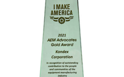 Kondex Receives Gold Award for AEM Advocacy Efforts