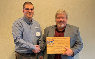 Stoffel Accepts 2021 ASABE Career Achievement Award