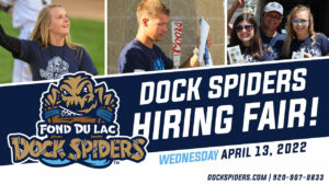 Different people at a baseball game, Dock Spiders Hiring Fair