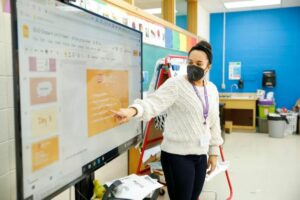 Teacher in a classroom