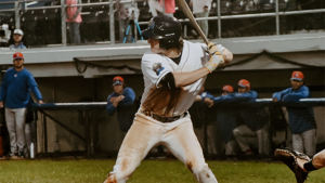 Baseball player batting