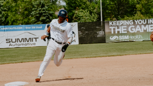 Baseball player running