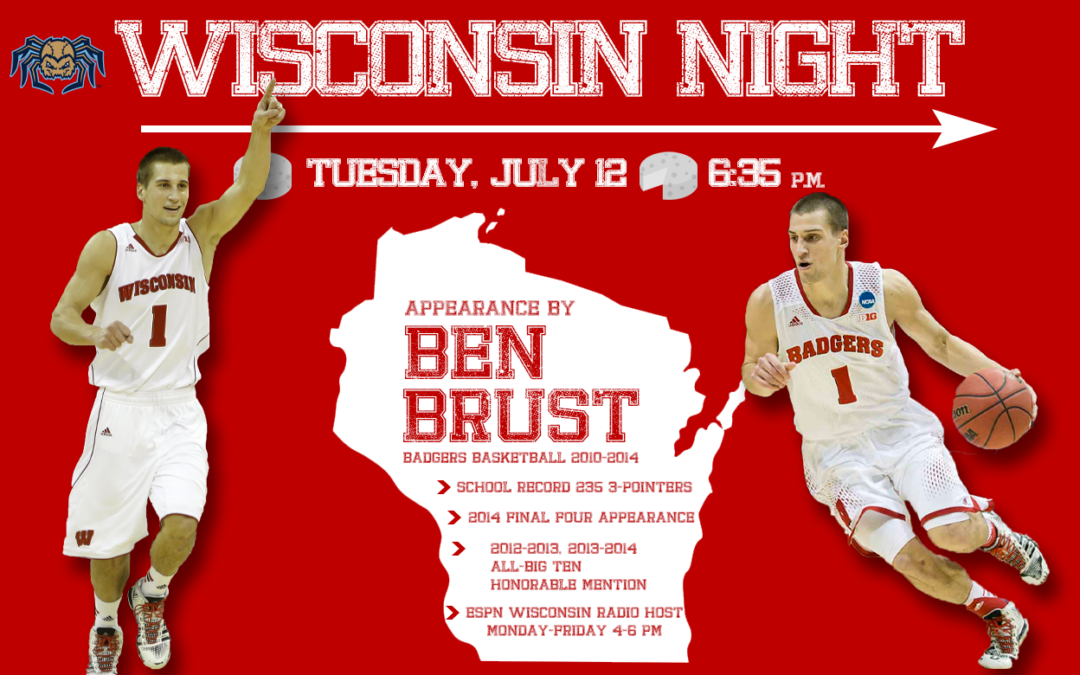 Dock Spiders Host Wisconsin Night with Badgers Star Ben Brust