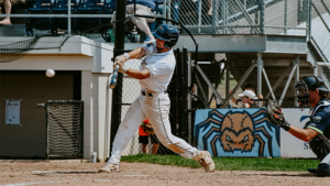 Baseball player batting