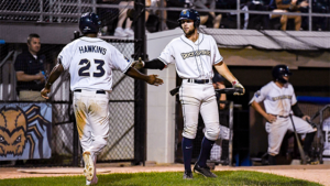Two baseball players