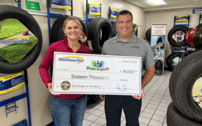 Matthews Tire Gives Record Oil Change for the Better Donation of $16,000 to Hand-N-Hand of Northeastern Wisconsin
