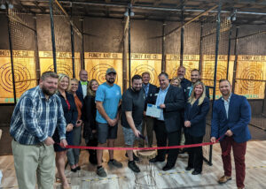 Large group at ribbon cutting
