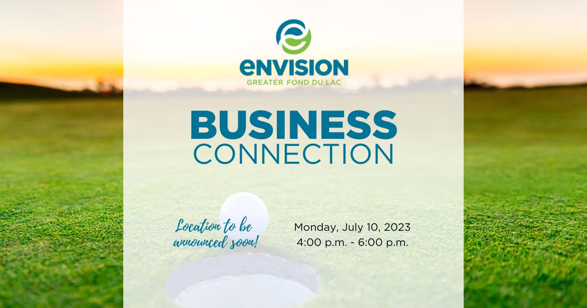 Golf course for a business connection flyer
