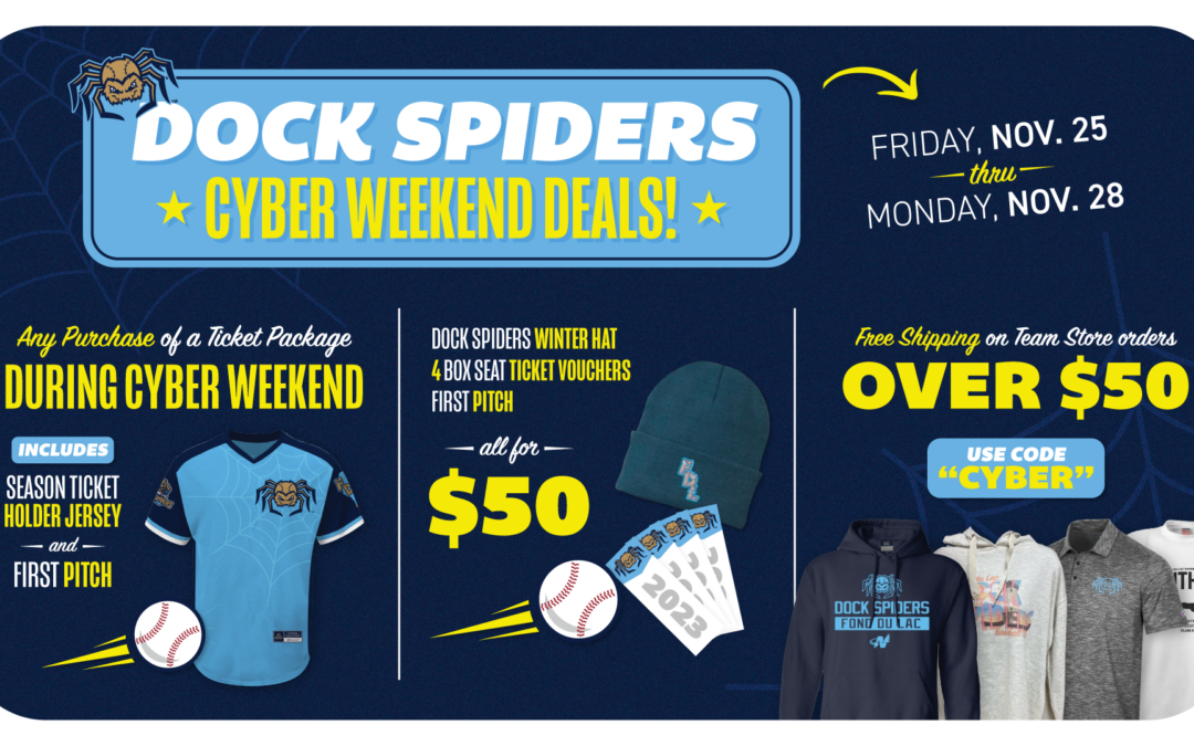 Dock Spiders Announce Cyber Weekend Deals for November 25-28