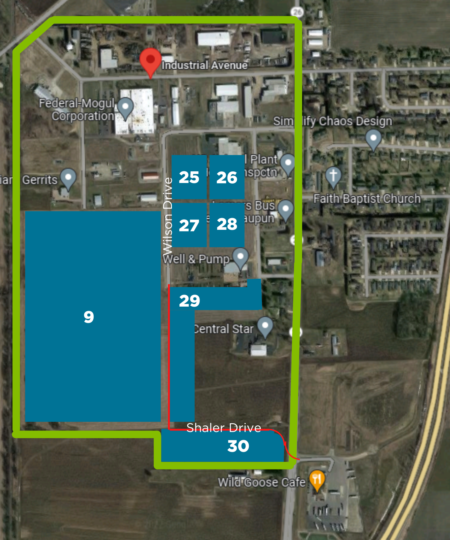 Waupun Industrial Park 9.2022 (1) Aerial shot of Waupun