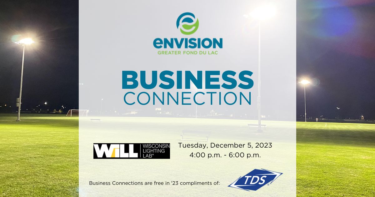 Soccer field for a business connection flyer