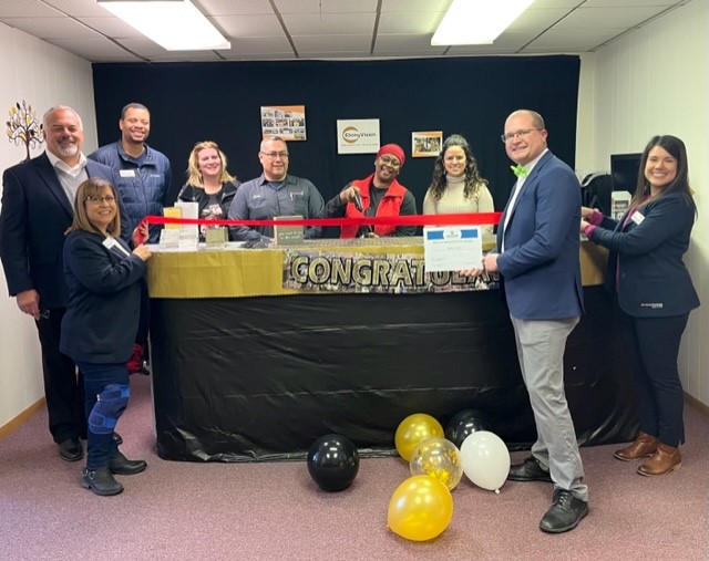Ribbon Cutting with Ebony Vision