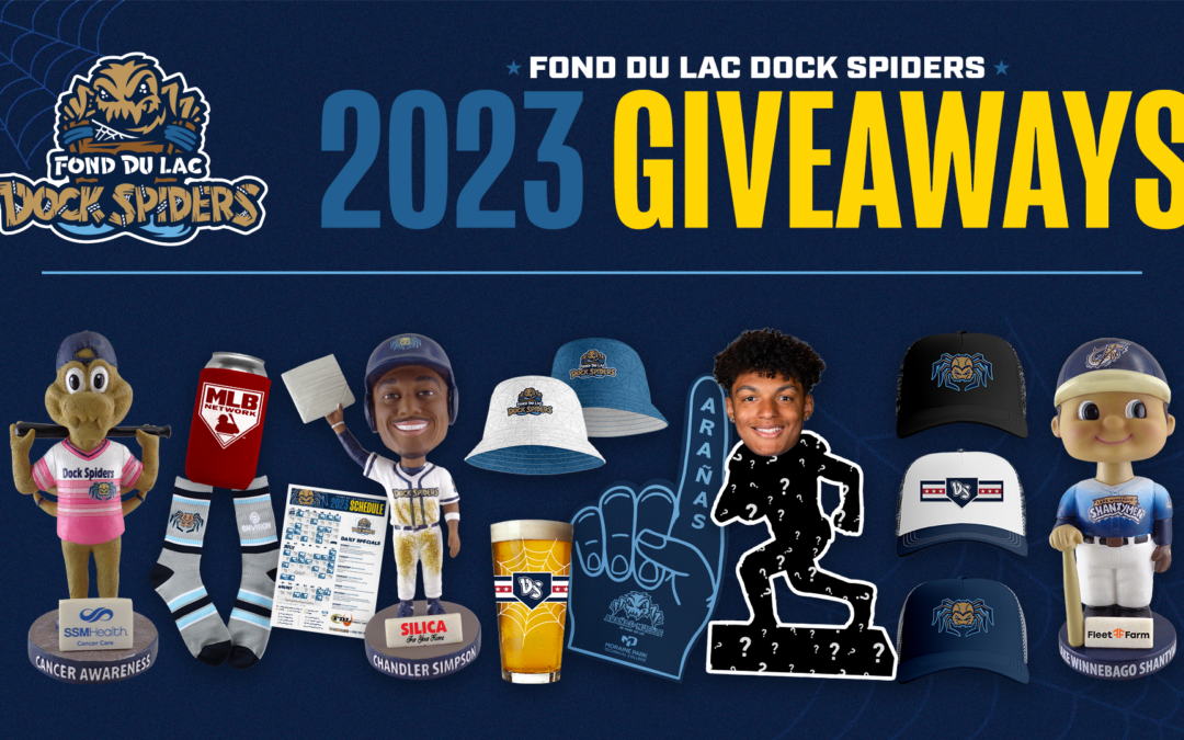 18 Giveaways Highlight Dock Spiders 2023 Schedule!