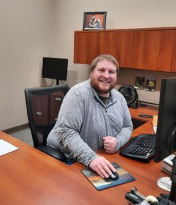 Man sitting at a desk