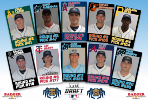 Ten baseball cards