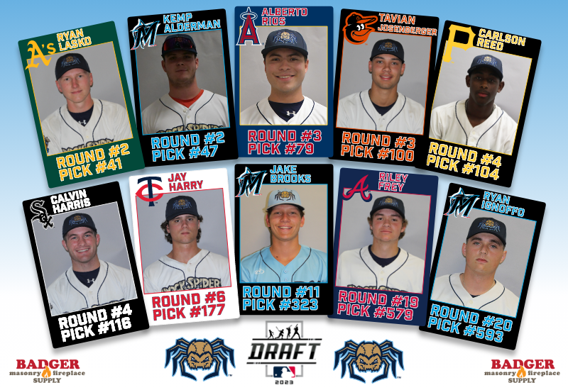 Franchise Record Ten Dock Spiders Selected in 2023 MLB First-Year Player Draft