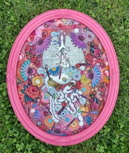 Oval piece of art