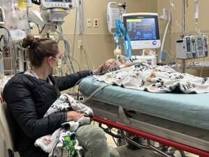 Caitlin Vincent at Bedside