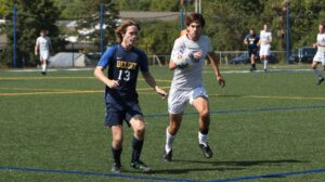 Men playing soccer