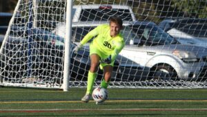 Male soccer goalie