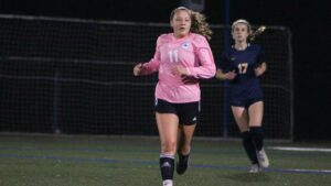 Two female soccer players