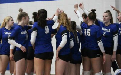 Marian women’s volleyball falls to Aurora in NACC opener