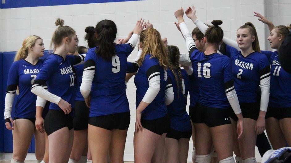 Marian women’s volleyball falls to Aurora in NACC opener