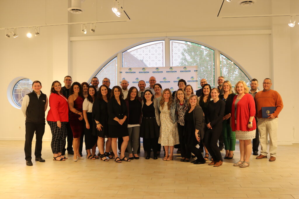 A large group dressed up