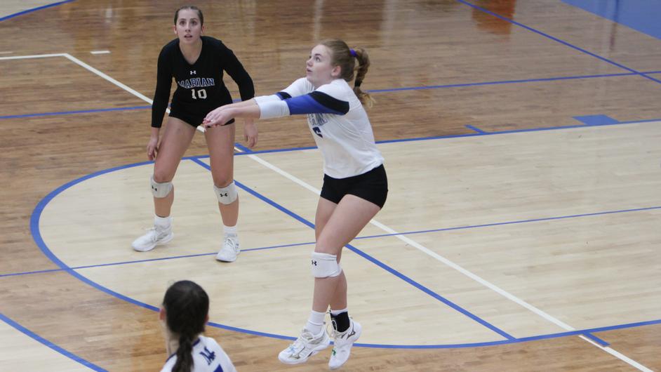 Sabre women’s volleyball splits trip to St. Norbert