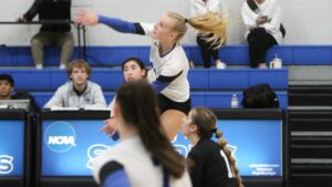 Women playing volleyball