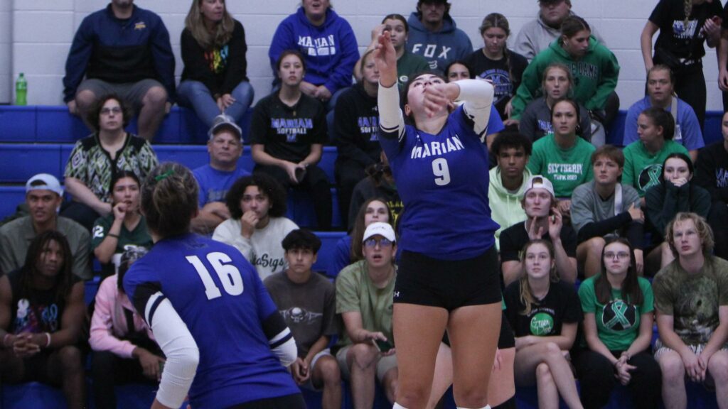 Women playing volleyball