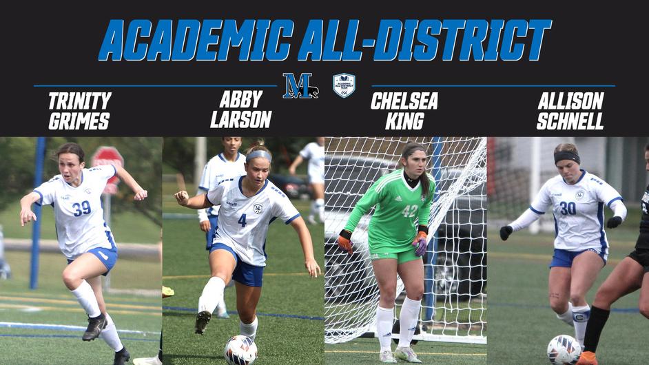 Four female soccer players all district