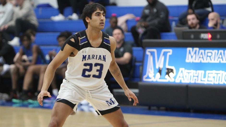A man playing basketball