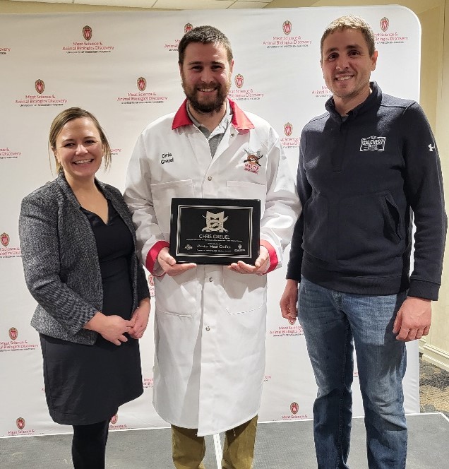 Chris Greuel, from Salcherts Meat Market, graduated from UW Madison as a Master Meat Crafter