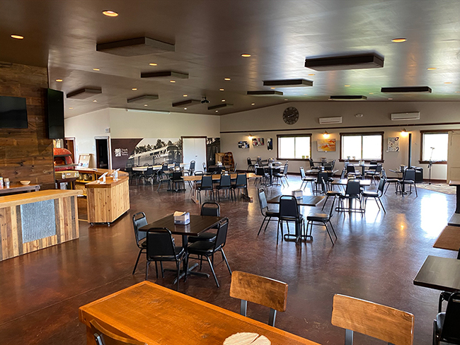An empty dining room