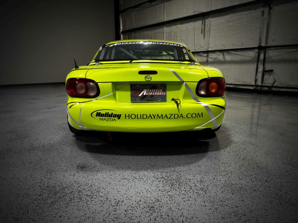 The back end of a car