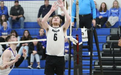 Marian men’s volleyball defeats Mount St Joseph in a hard fought five sets