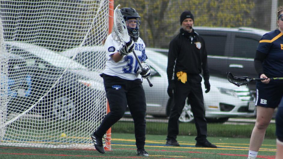 Women playing college lacrosse