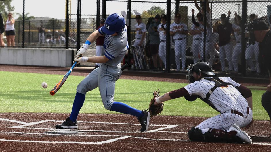A man batting in a baseball game