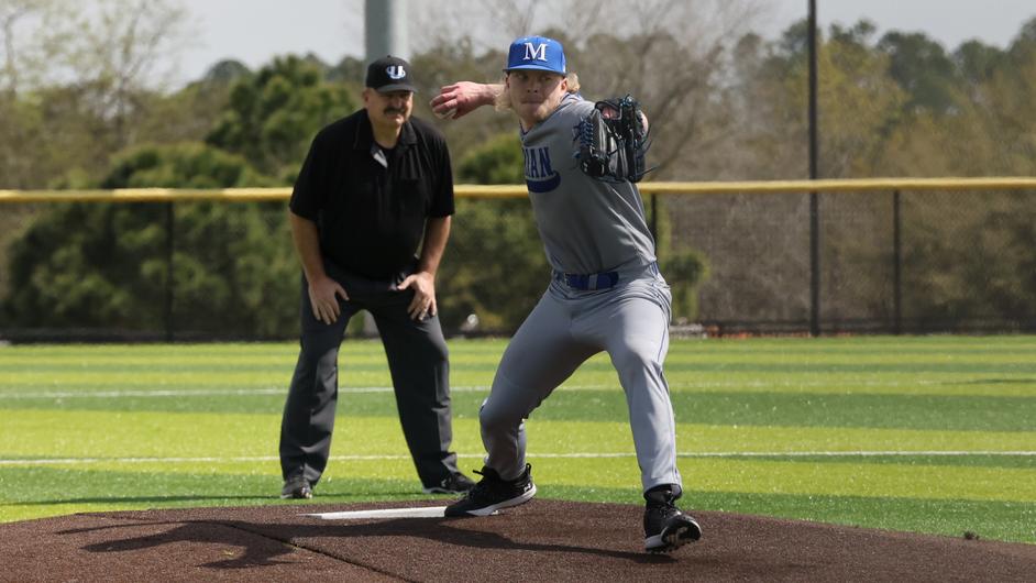 Baseball pitcher and umpire