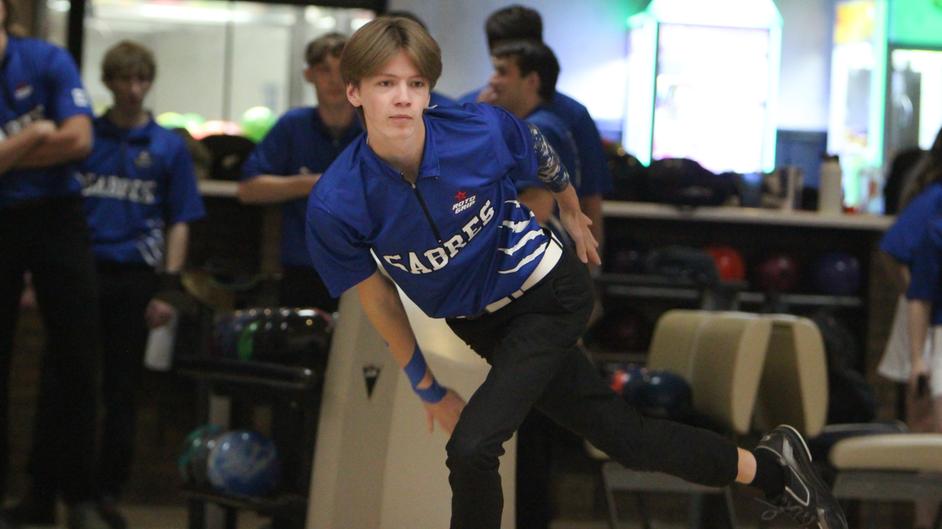 A man bowling