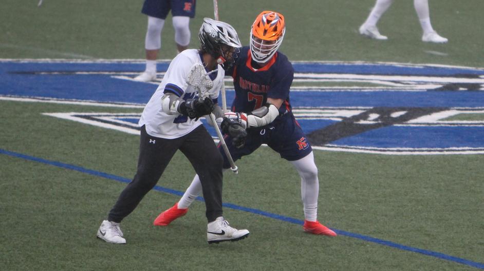 Men playing college lacrosse