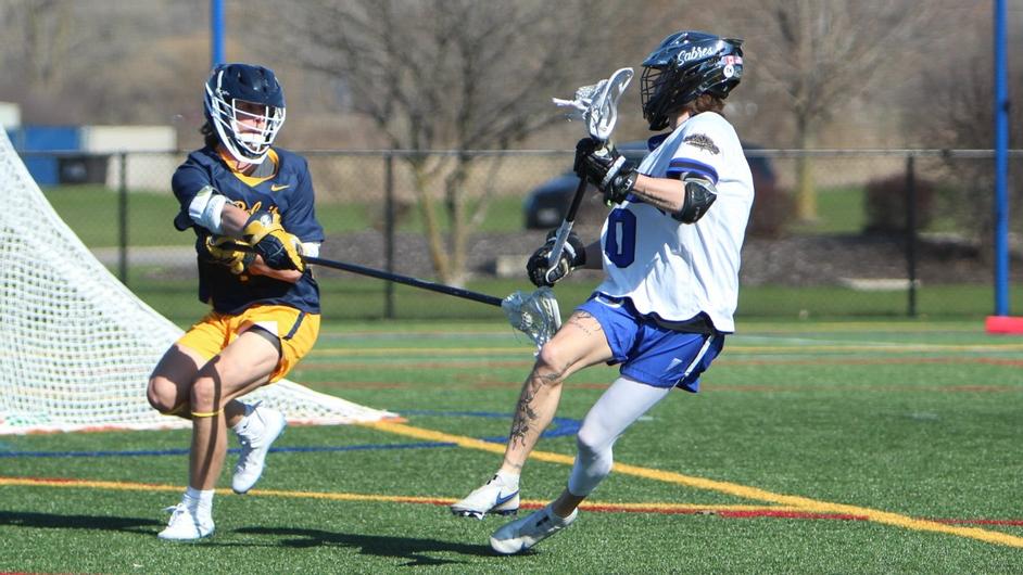 Men playing college lacrosse