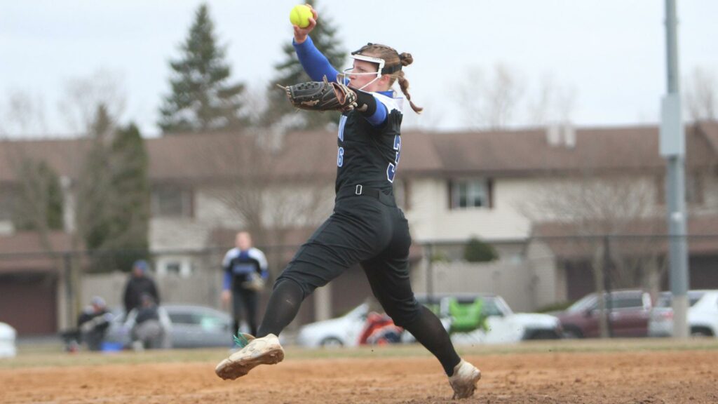 Female softball pitcher