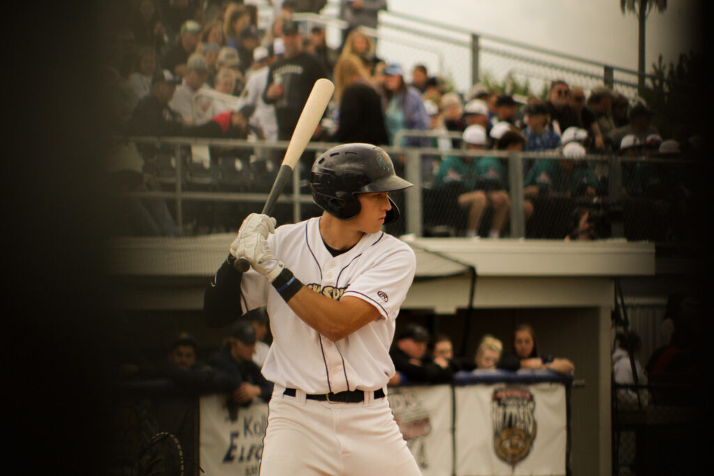 Baseball player batting