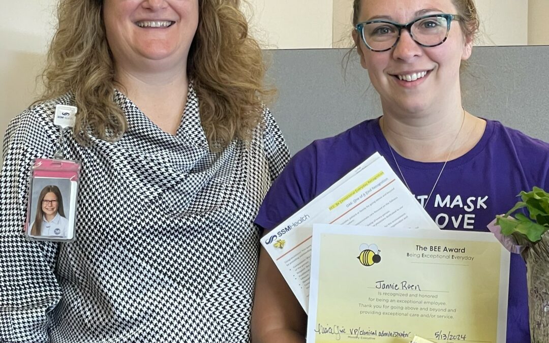 SSM Health Beaver Dam Dialysis Certified Hemodialysis Tech Receives BEE Award