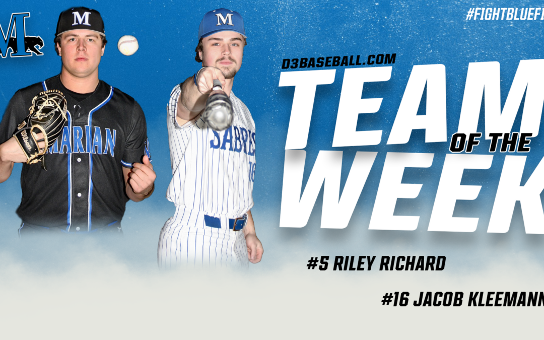 Kleemann, Richard Earn Spots on D3baseball.com Team of the Week